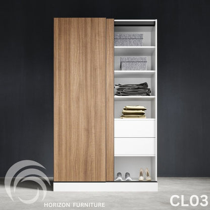 CL03-Modern Wooden Wardrobe -200×120×60 cm