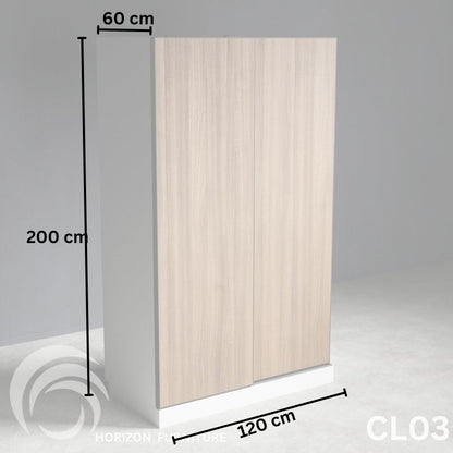 CL03-Modern Wooden Wardrobe -200×120×60 cm