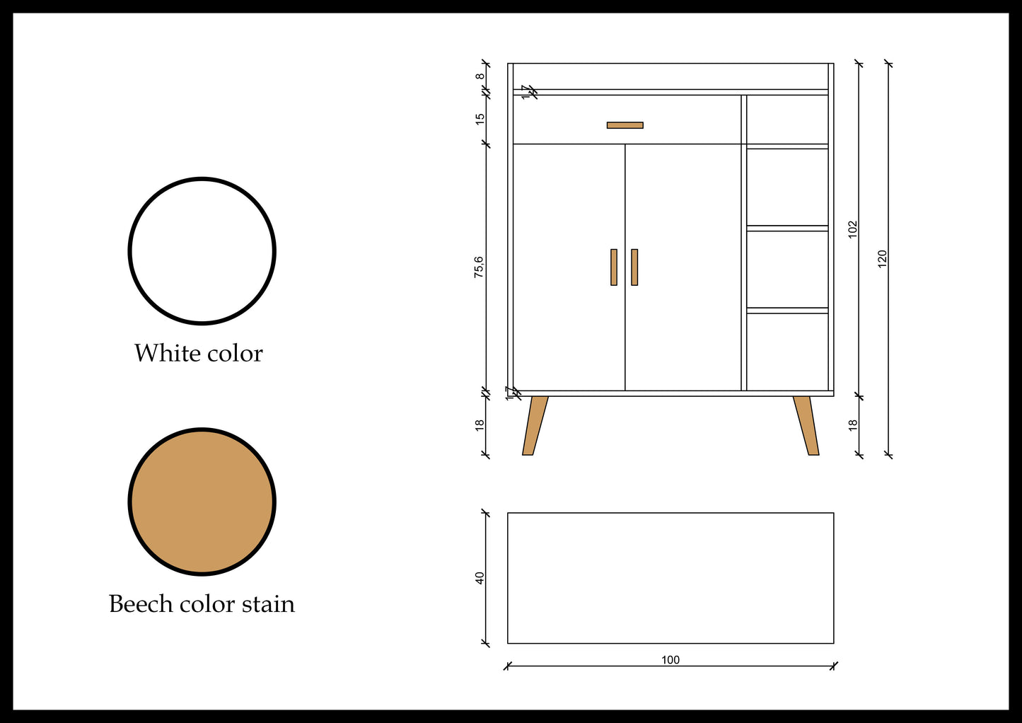 SH04-Shoe Cabinet-100×120×40 cm