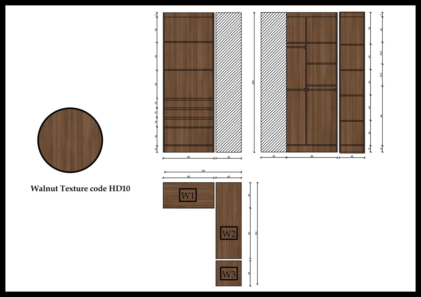 DS03-Corner Dressing-120×160×220 cm